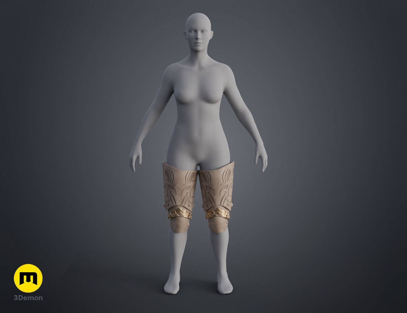 Malenia Thigh Armor from Elden Ring 3D print model_1