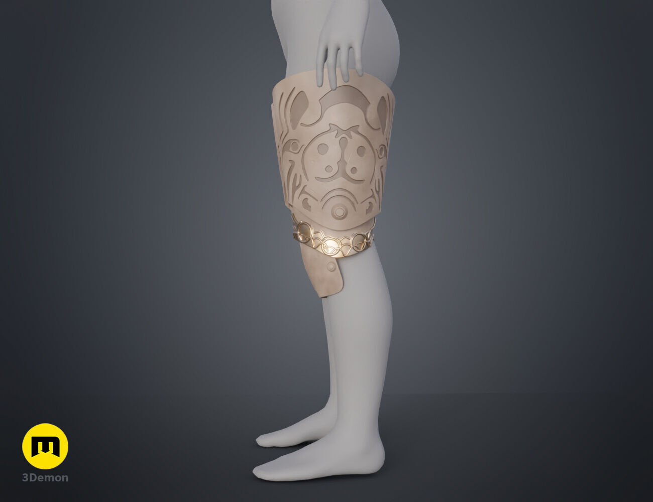 Malenia Thigh Armor from Elden Ring 3D print model_6