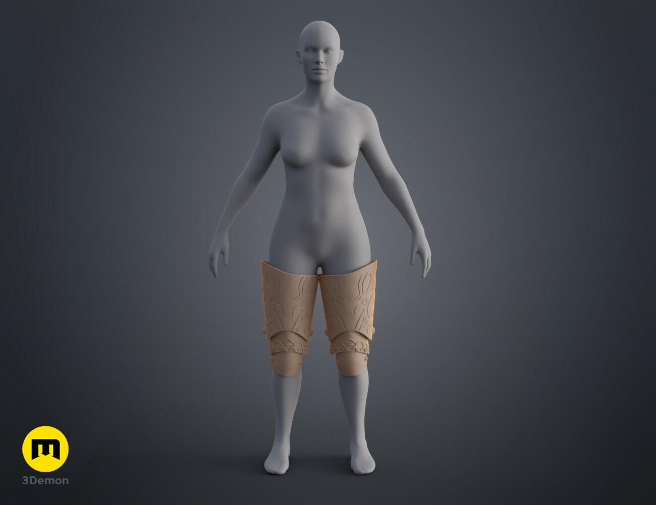Malenia Thigh Armor from Elden Ring 3D print model_8