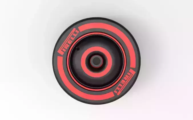  F1 Pirelli Tyre 3D Model Keychain