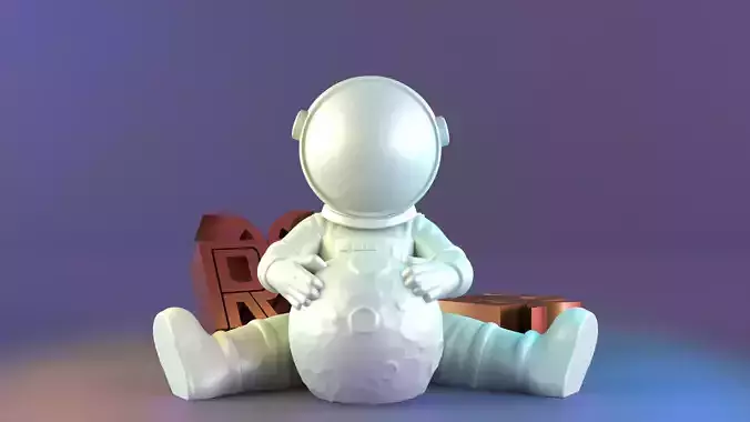 Astronaut Moon Hug Decor