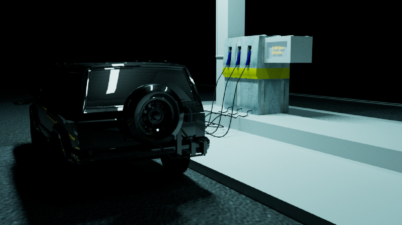 oil station 3D model_3