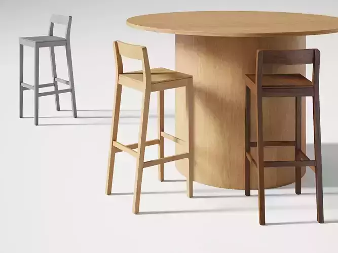 Sit Barstool Wooden Seat