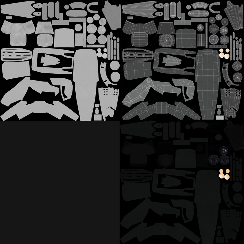 Low Poly Drone avec HD E99 Low-poly 3D model_6