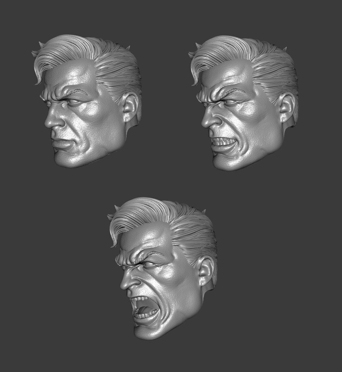 DC SUPERMAN EXPRESSIONS 3-PACK 3D print model_2