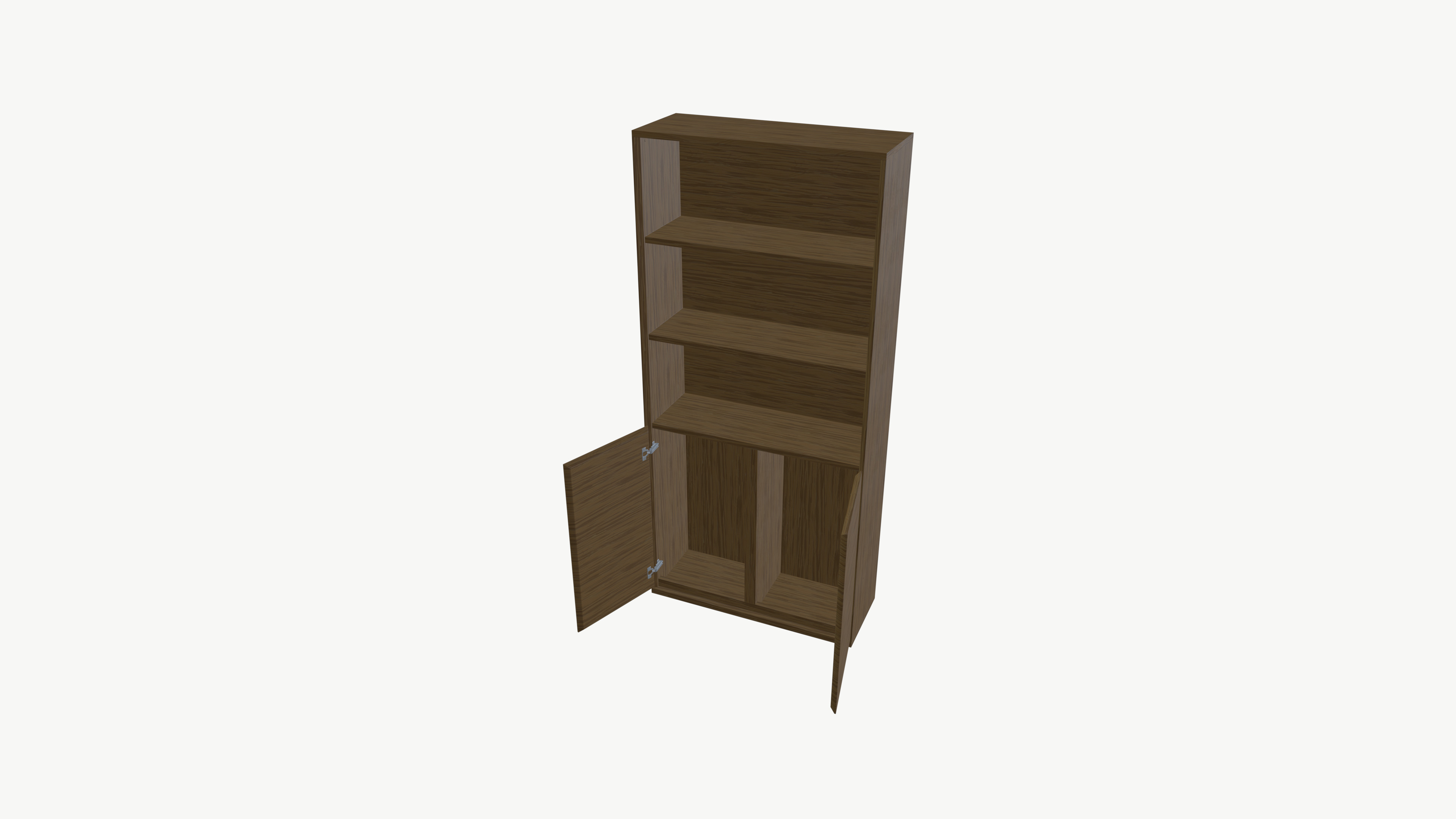 Book Shelf Low-poly 3D model_3