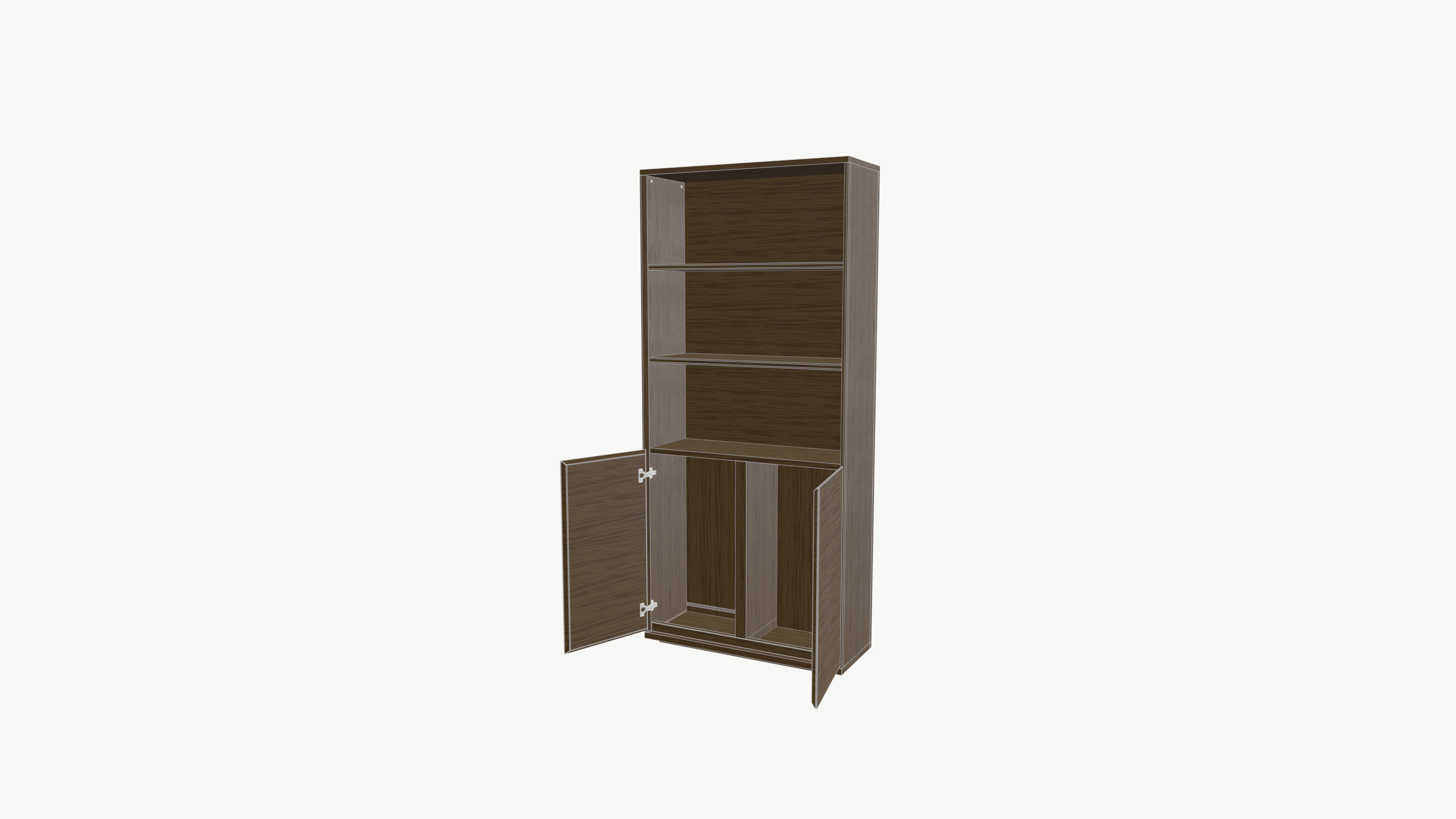 Book Shelf Low-poly 3D model_10