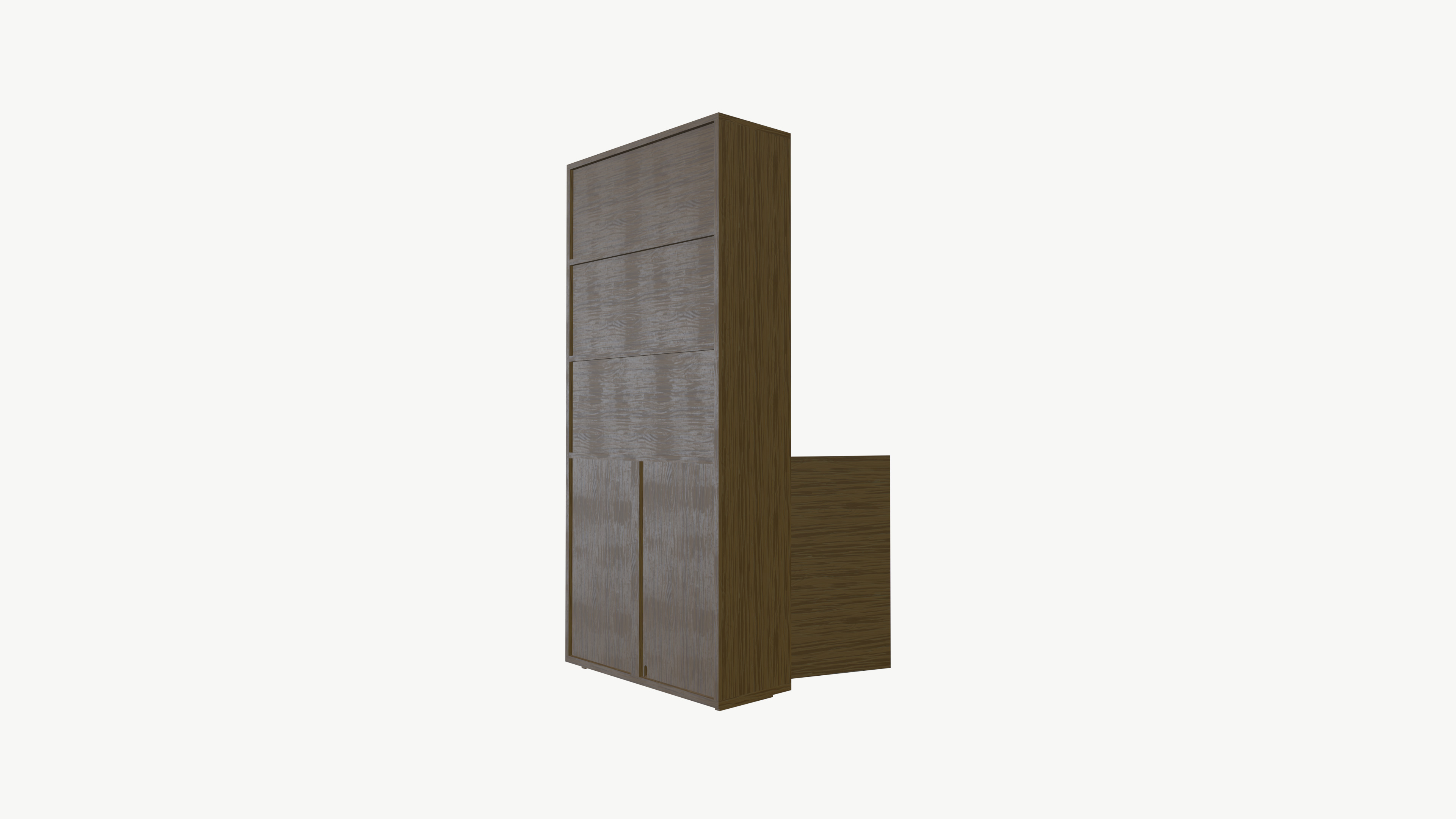 Book Shelf Low-poly 3D model_5