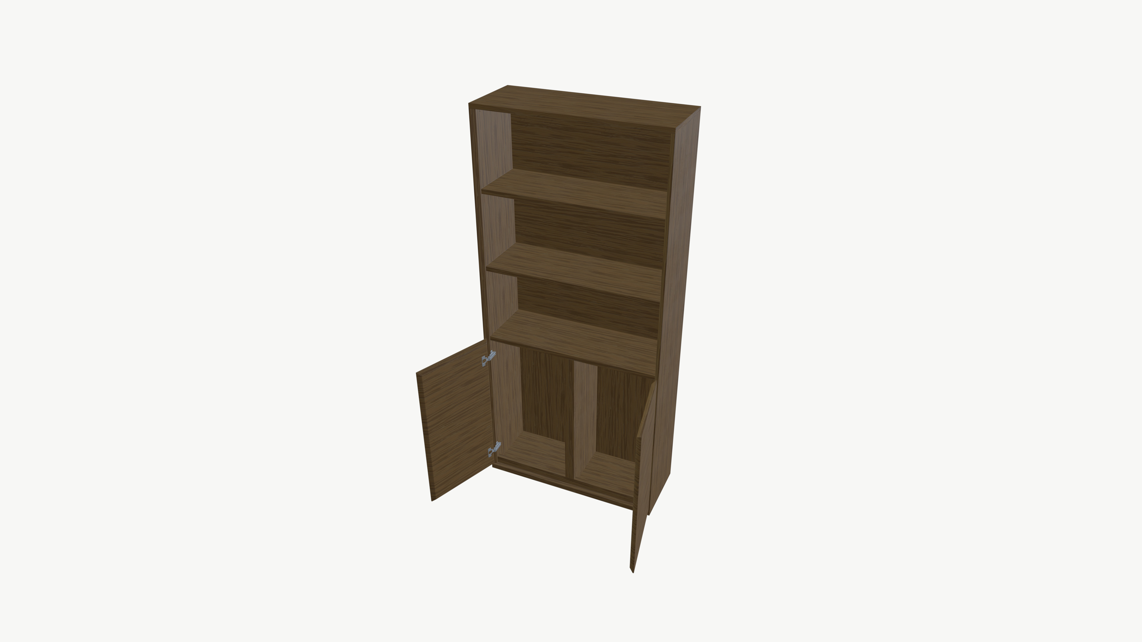 Book Shelf Low-poly 3D model_7