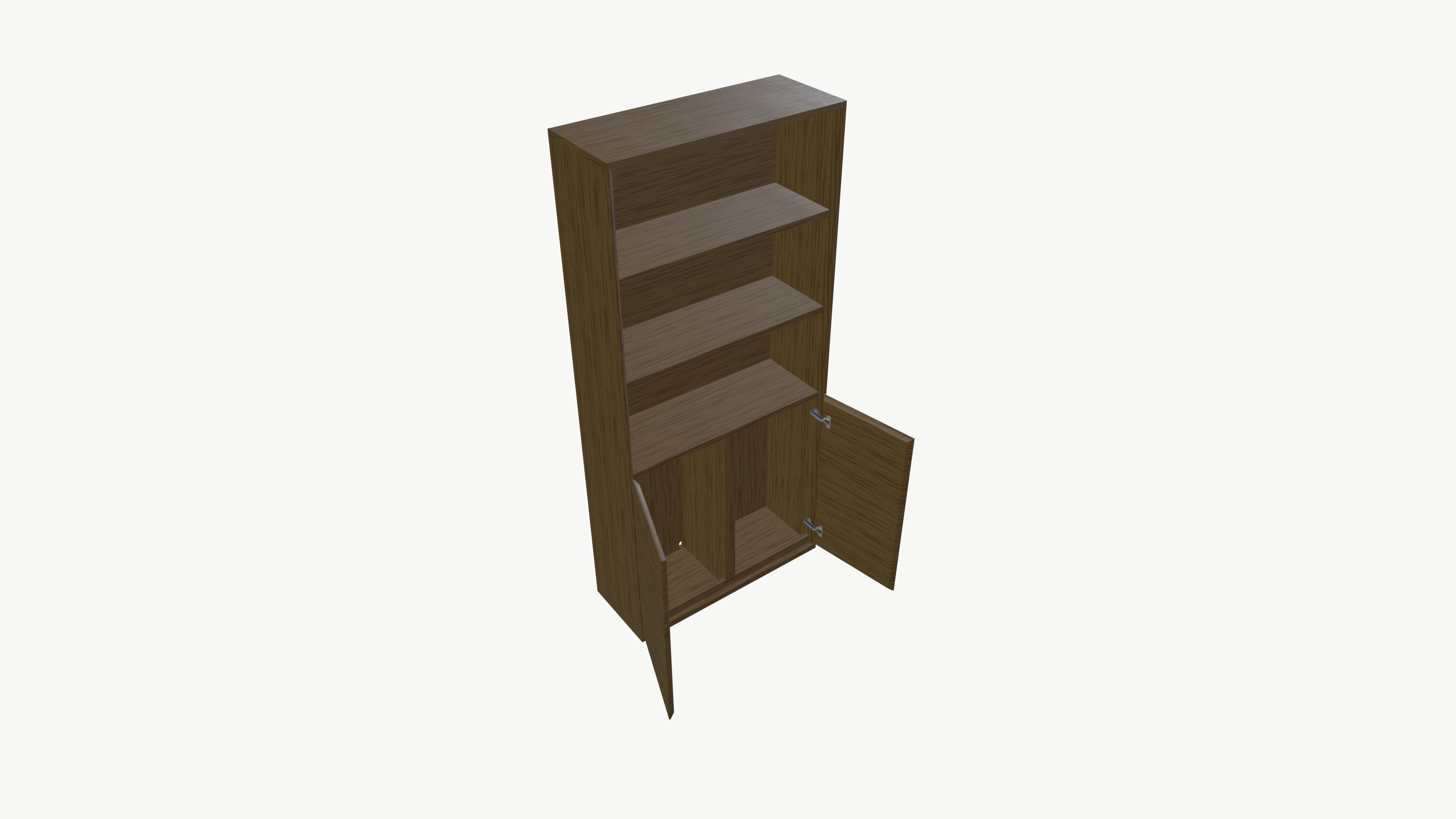 Book Shelf Low-poly 3D model_6