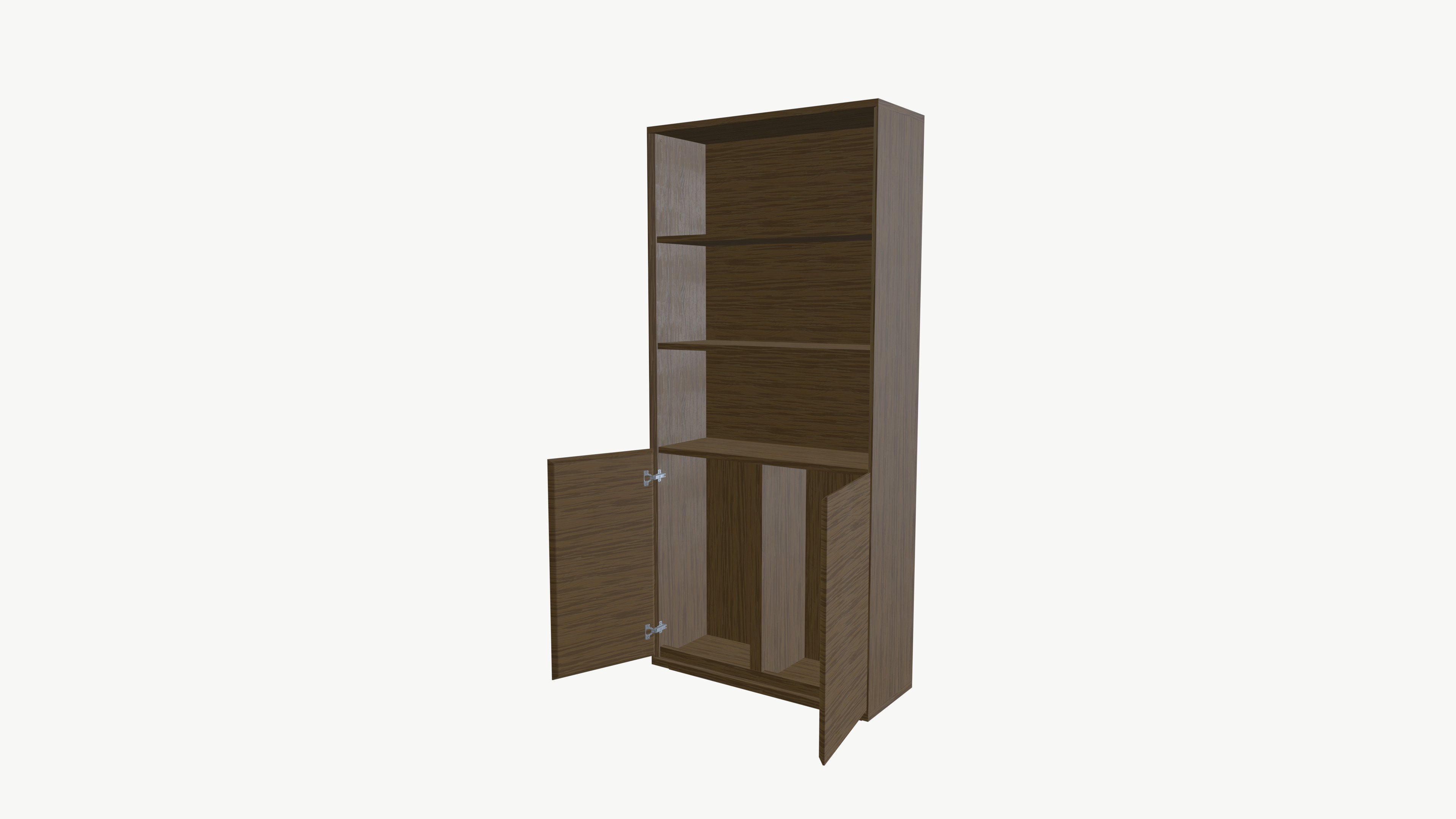Book Shelf Low-poly 3D model_2