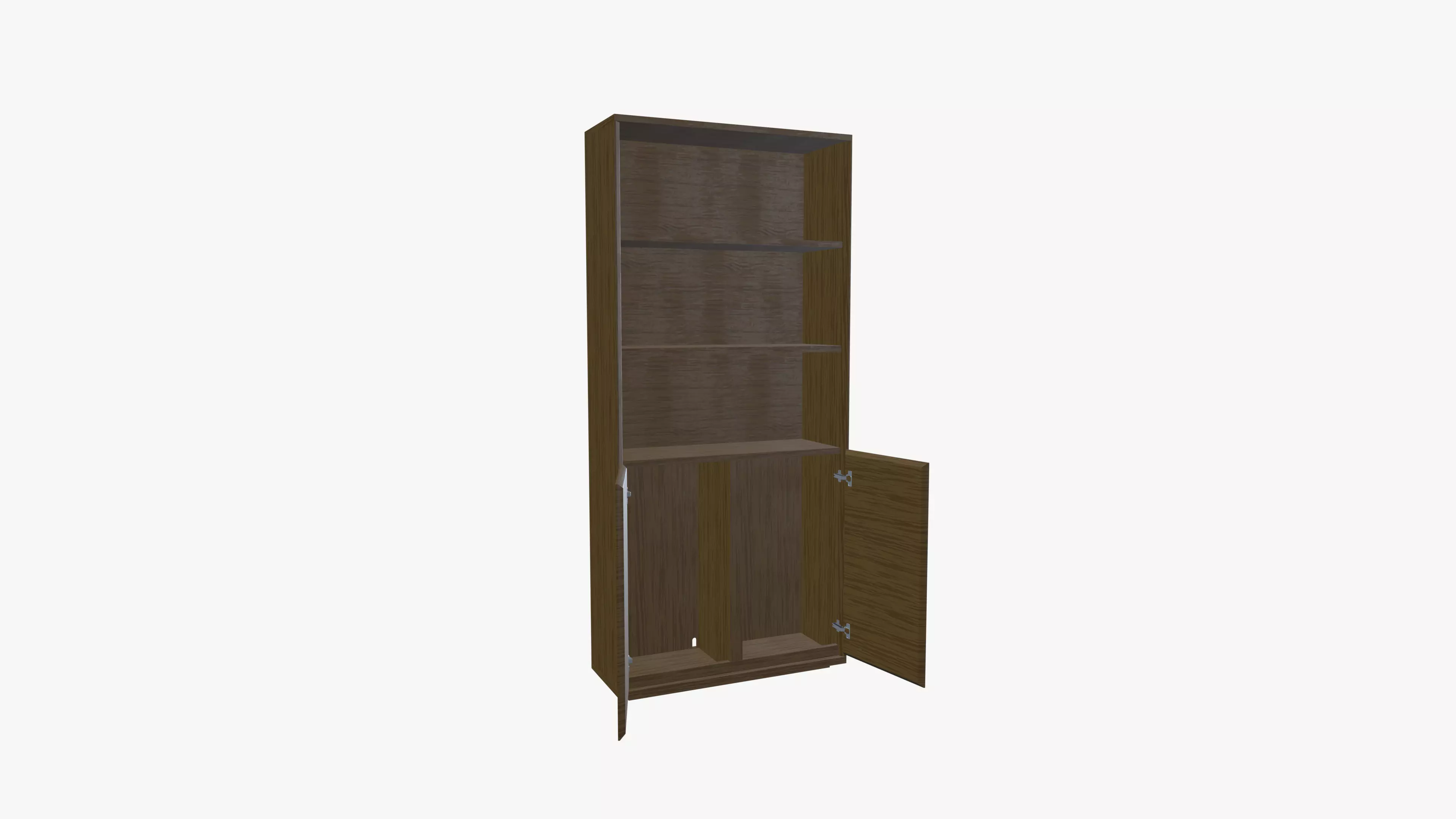 Book Shelf Low-poly 3D model_0