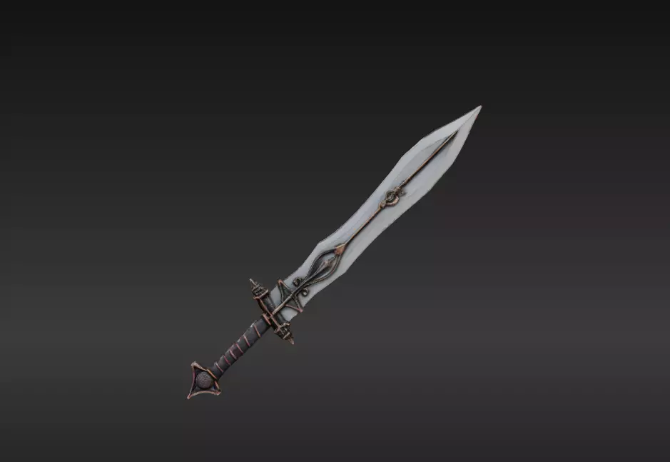 Sword 3D Low-poly 3D model_0