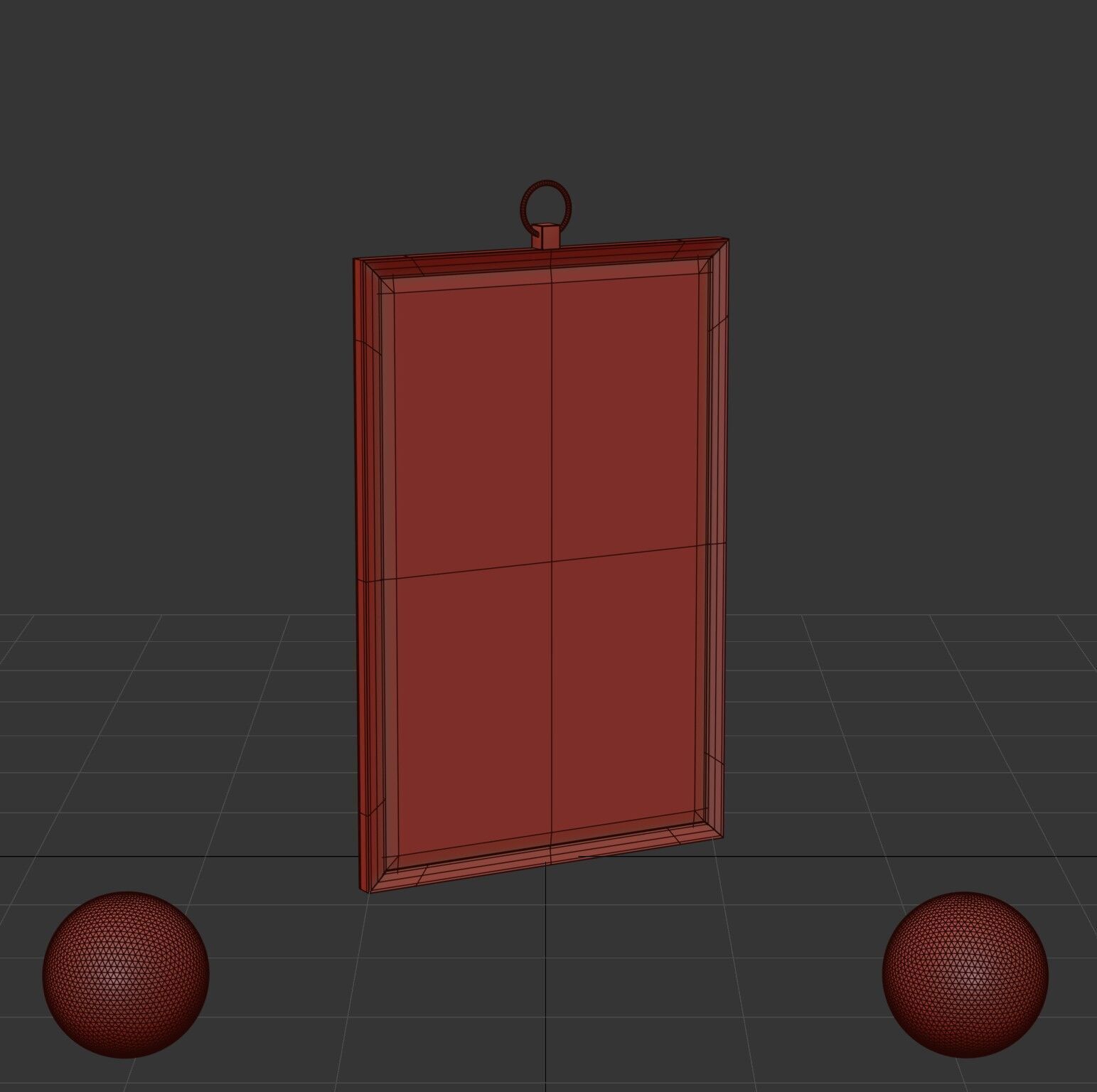 Bassett Mirror Company Floris Wall Mirror 3D model_4