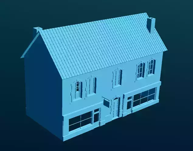 Charming French Village Shop House in HO scale 3D print model