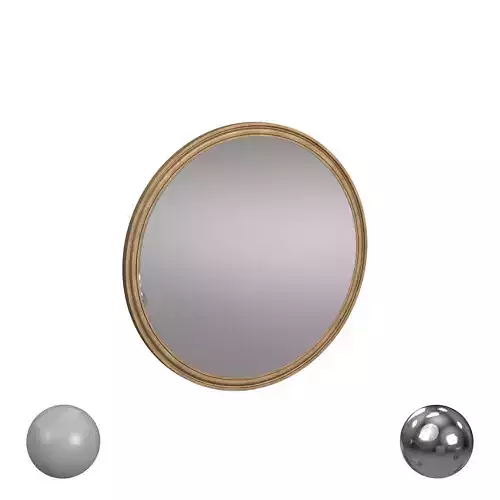 VILLETTE GILT ROUND DRESSER MIRROR