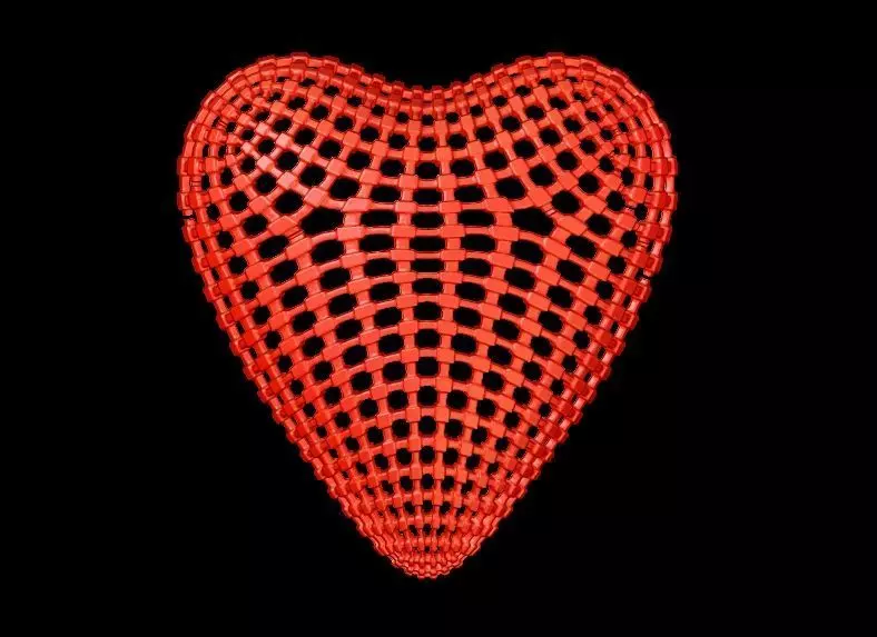 Heart Textured Valentines Day 3D print model_0