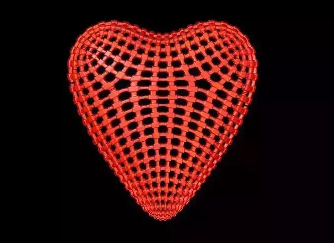 Heart Textured Valentines Day 3D print model