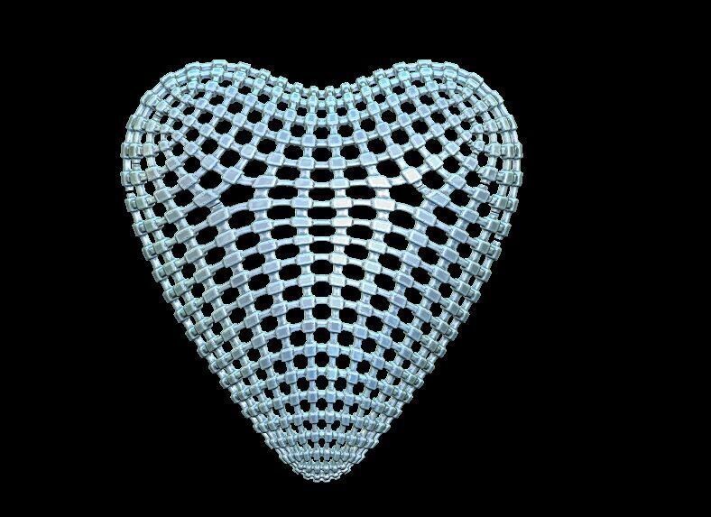 Heart Textured Valentines Day 3D print model_3