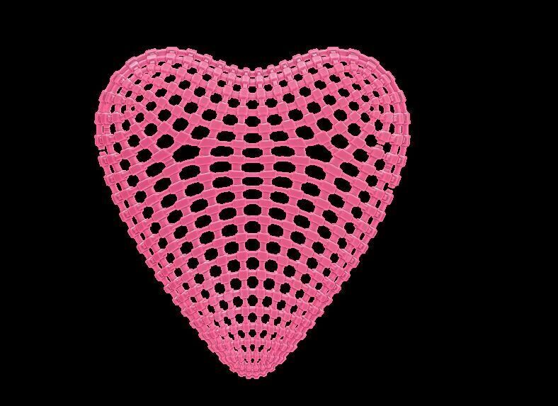 Heart Textured Valentines Day 3D print model_1