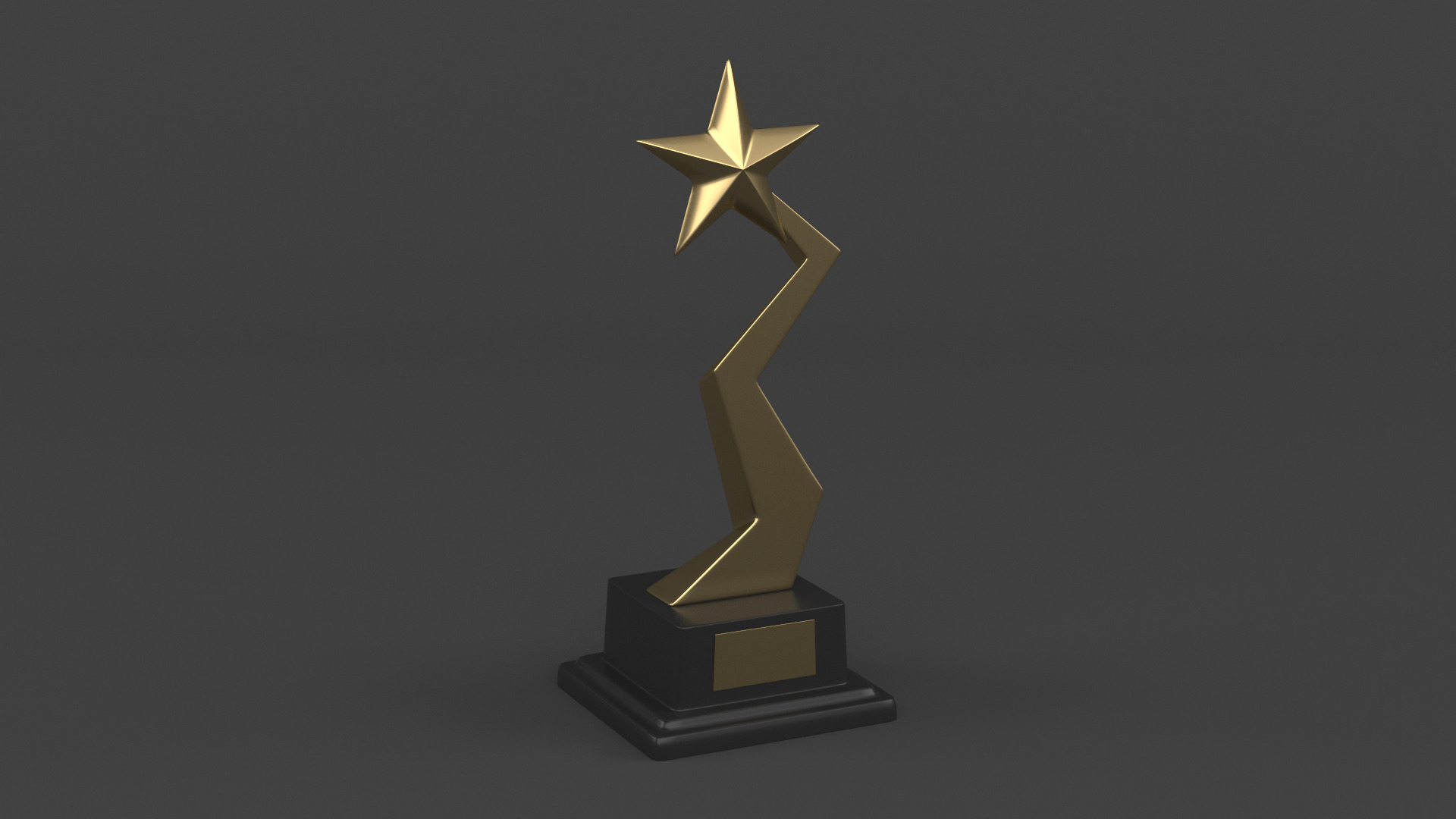 Gold Trophy Cups 3D model_4