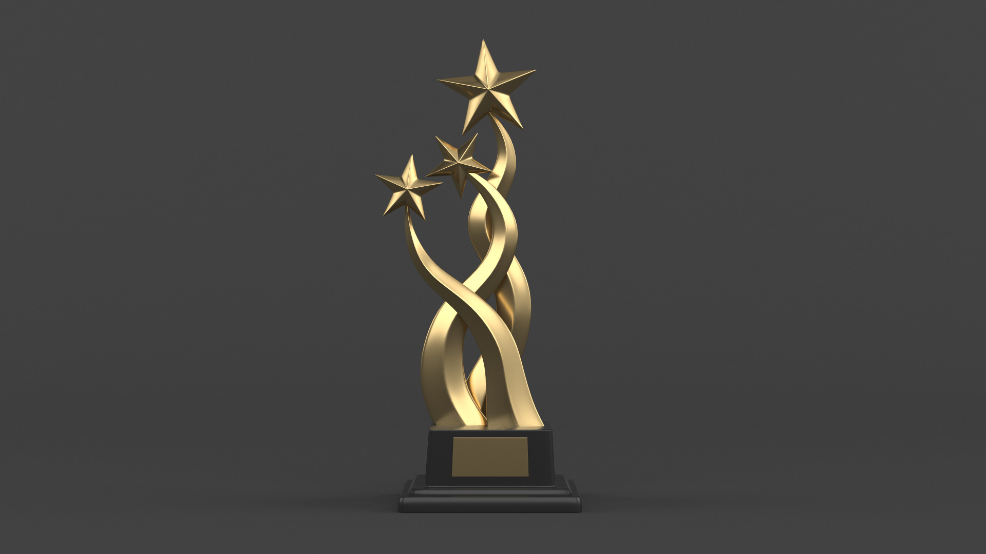Gold Trophy Cups 3D model_5