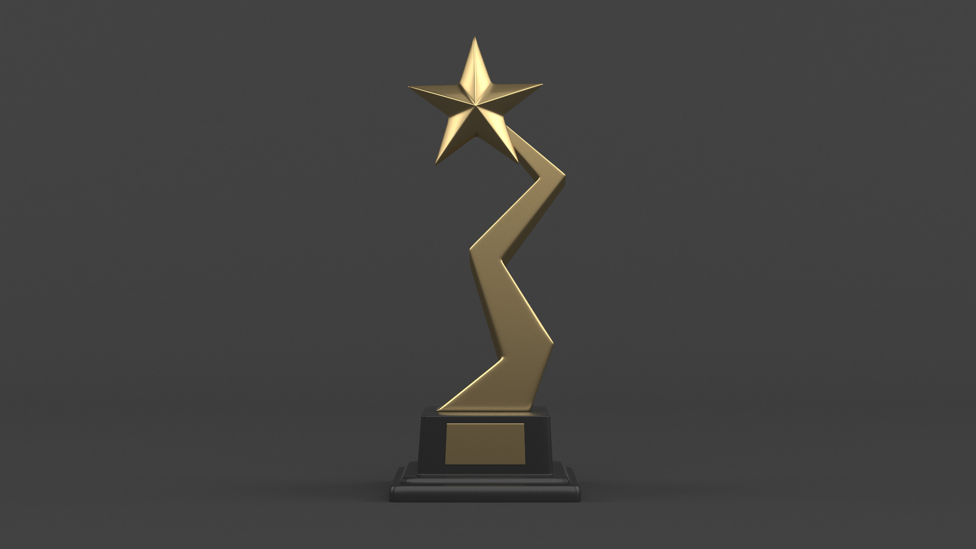 Gold Trophy Cups 3D model_3