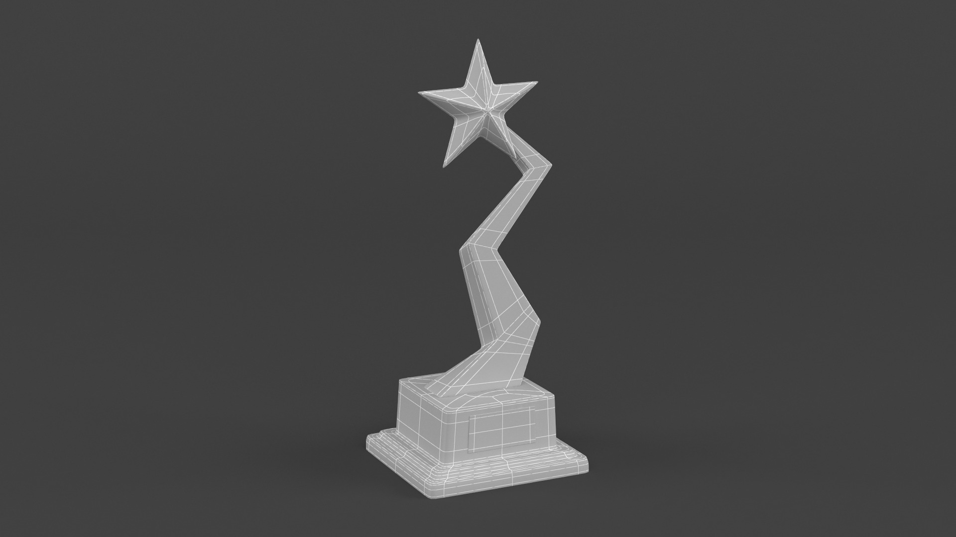 Gold Trophy Cups 3D model_11
