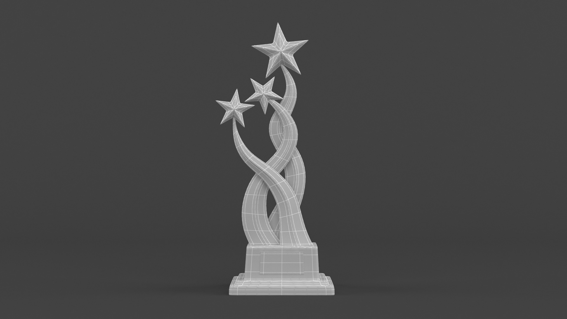 Gold Trophy Cups 3D model_12