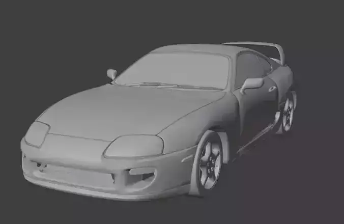 Toyota Supra 1998 Low-poly 3D model
