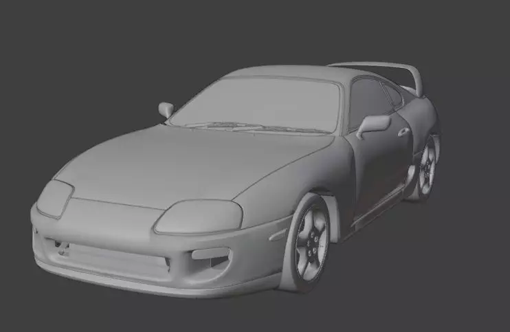 Toyota Supra 1998 Low-poly 3D model_0