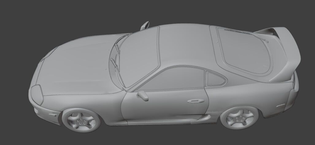 Toyota Supra 1998 Low-poly 3D model_1