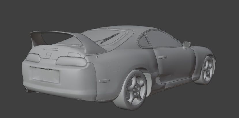 Toyota Supra 1998 Low-poly 3D model_2