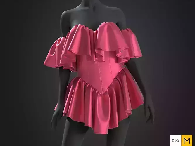 Womens - Short Ruffle Dress