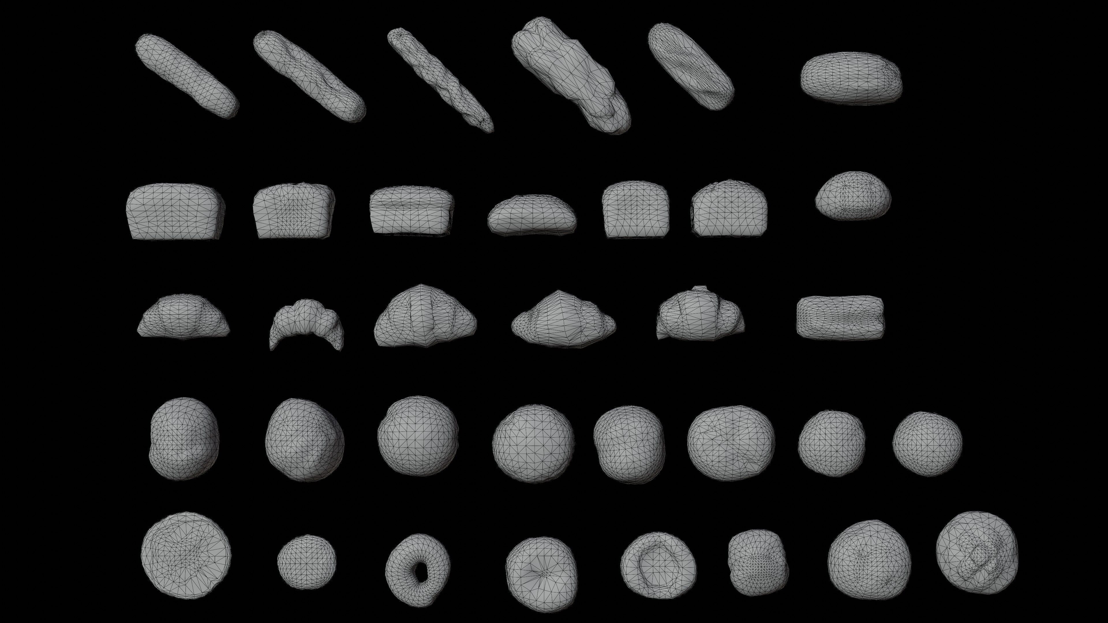 Bread asset pack ready for game asset Low-poly 3D model_2