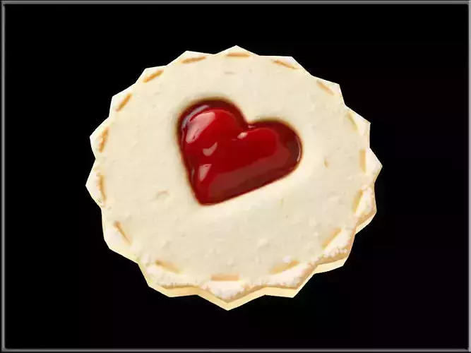 Strawberry jam biscuit