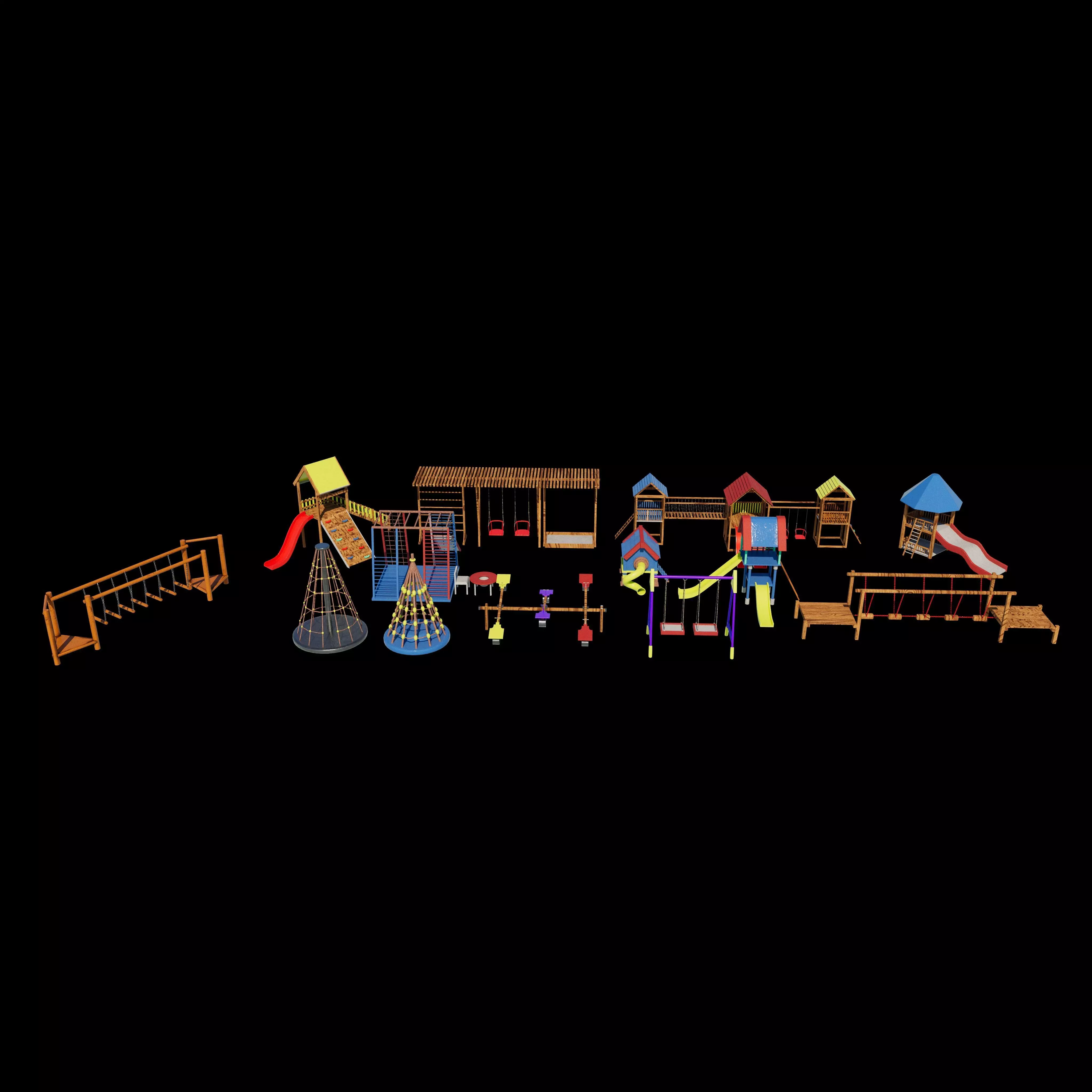 Playground Equipment 3D model_0