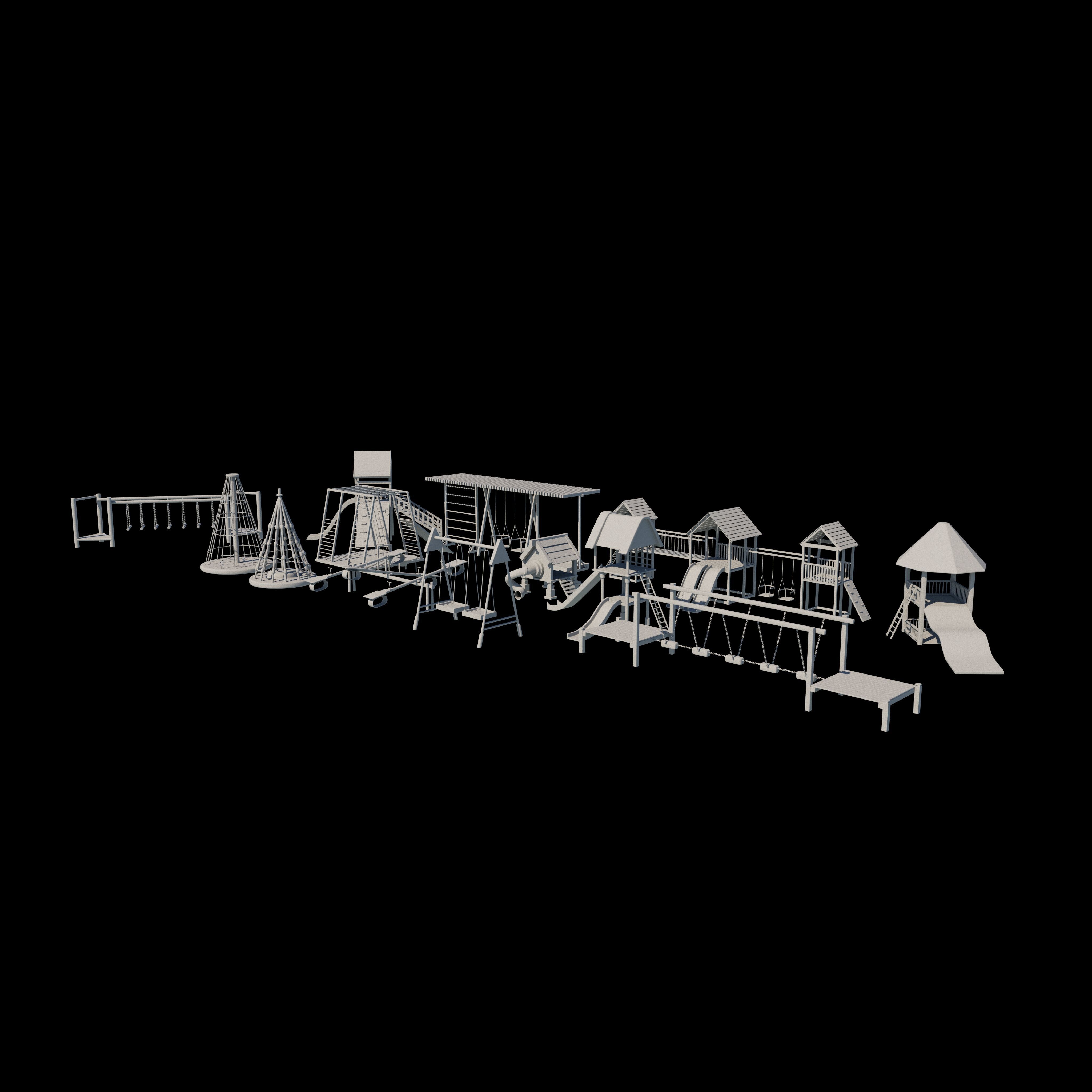 Playground Equipment 3D model_22