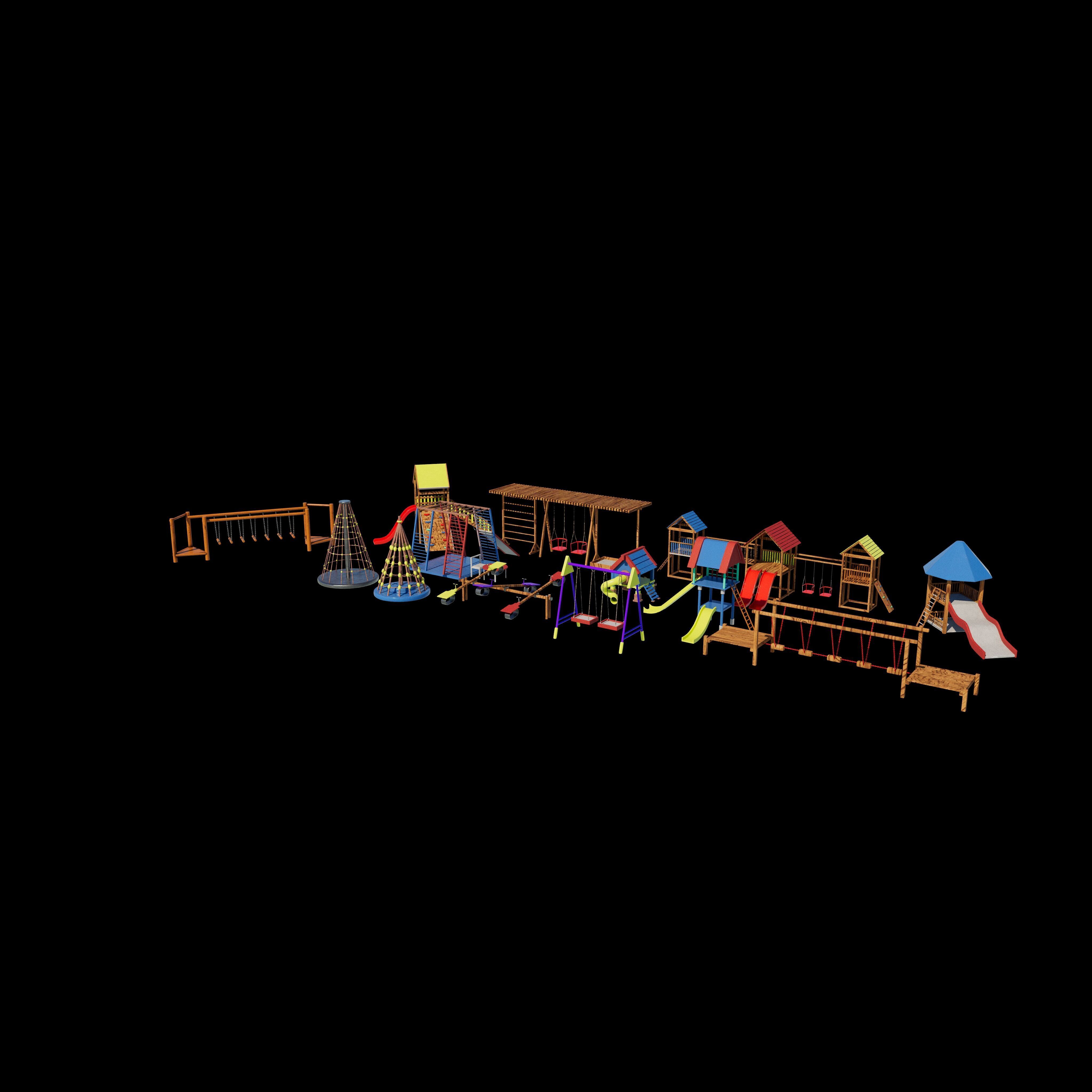 Playground Equipment 3D model_3