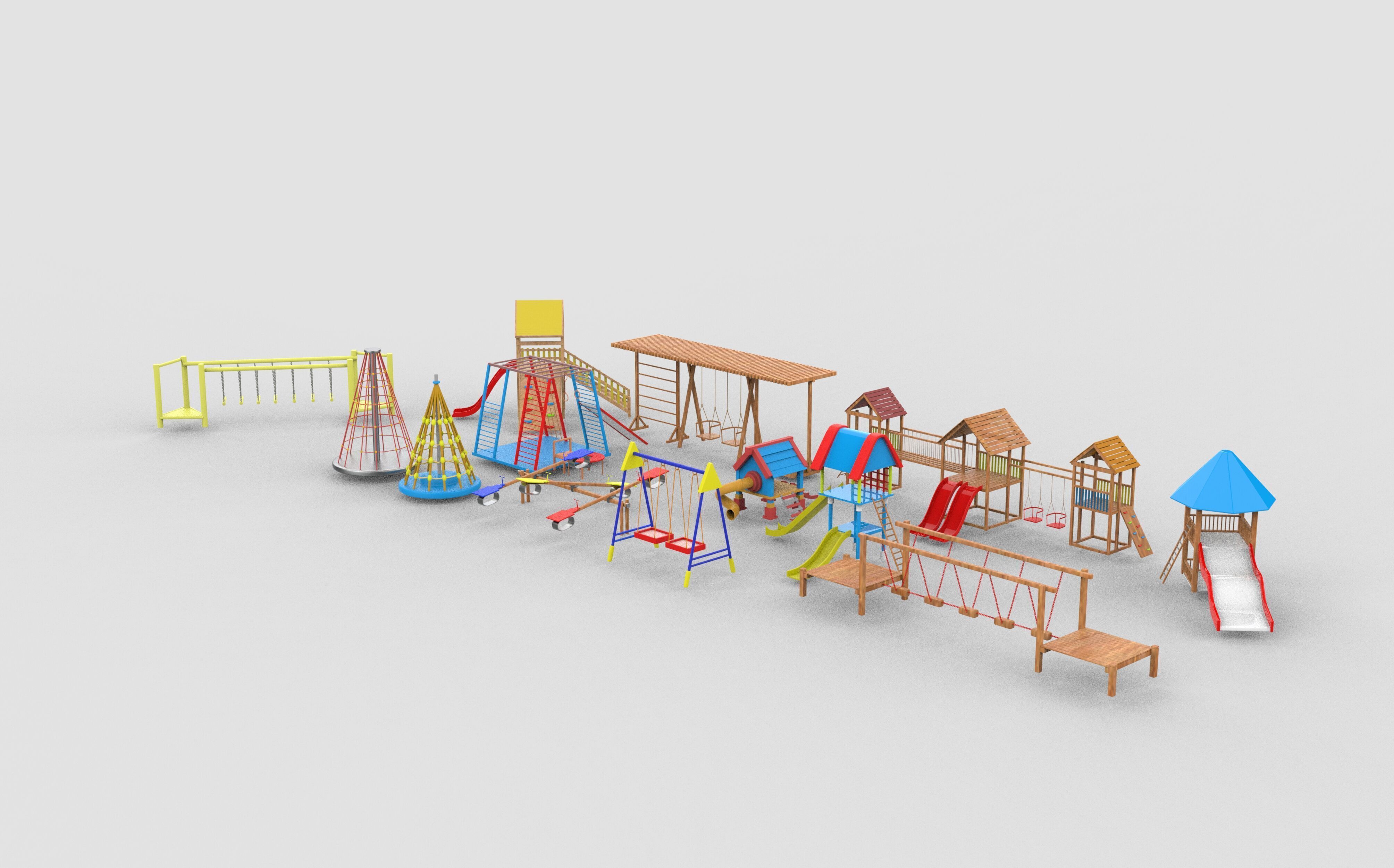 Playground Equipment 3D model_17