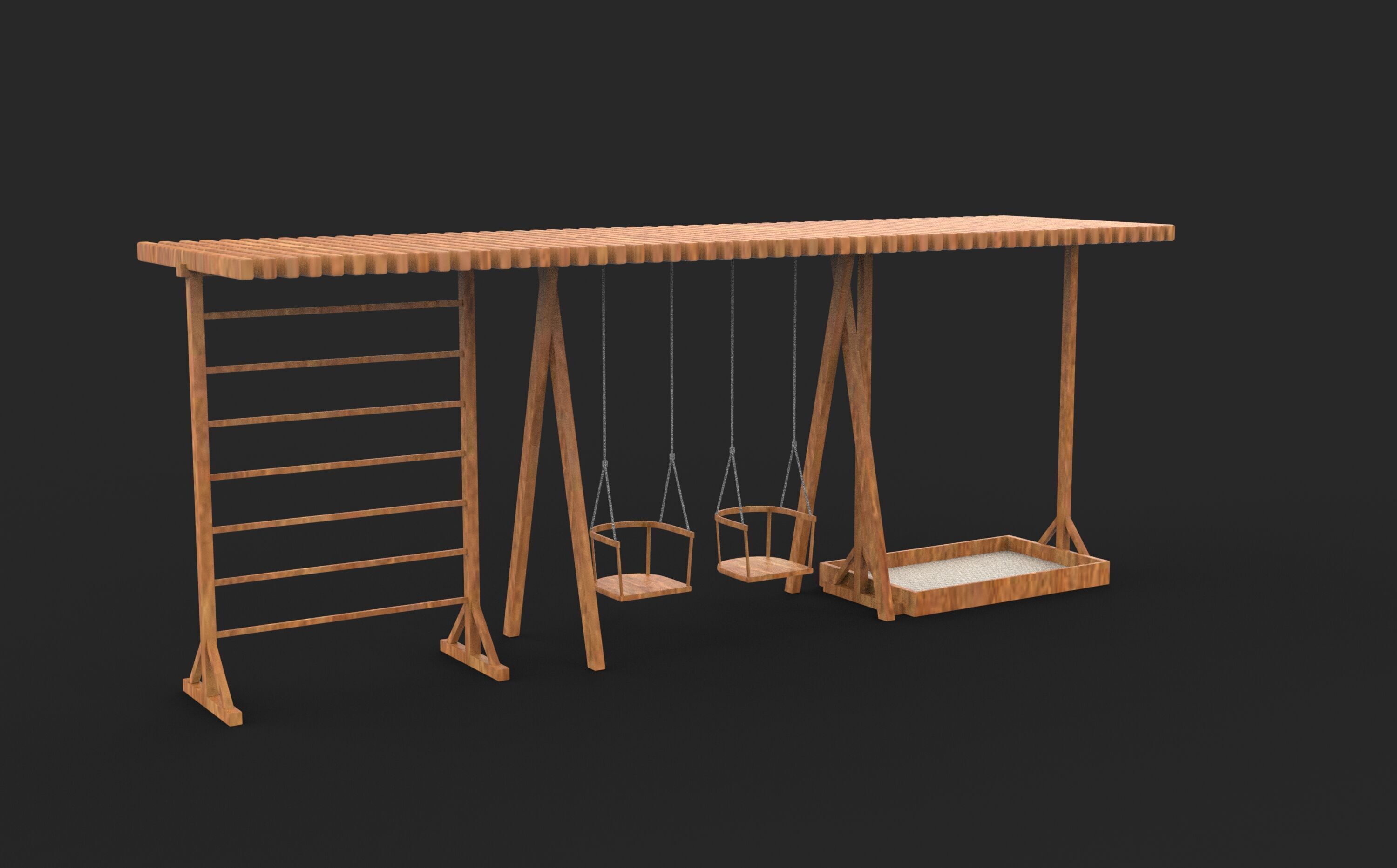 Playground Equipment 3D model_21