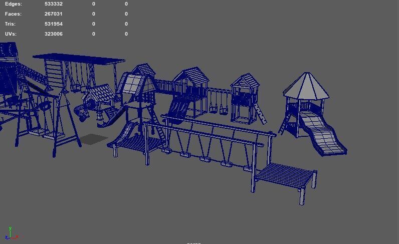 Playground Equipment 3D model_26