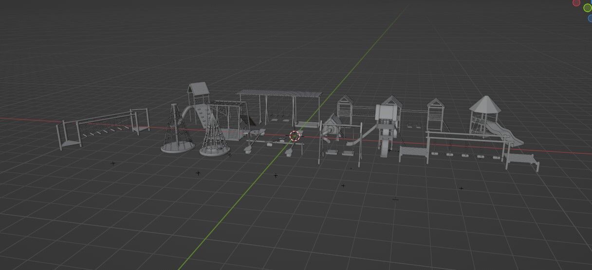 Playground Equipment 3D model_25