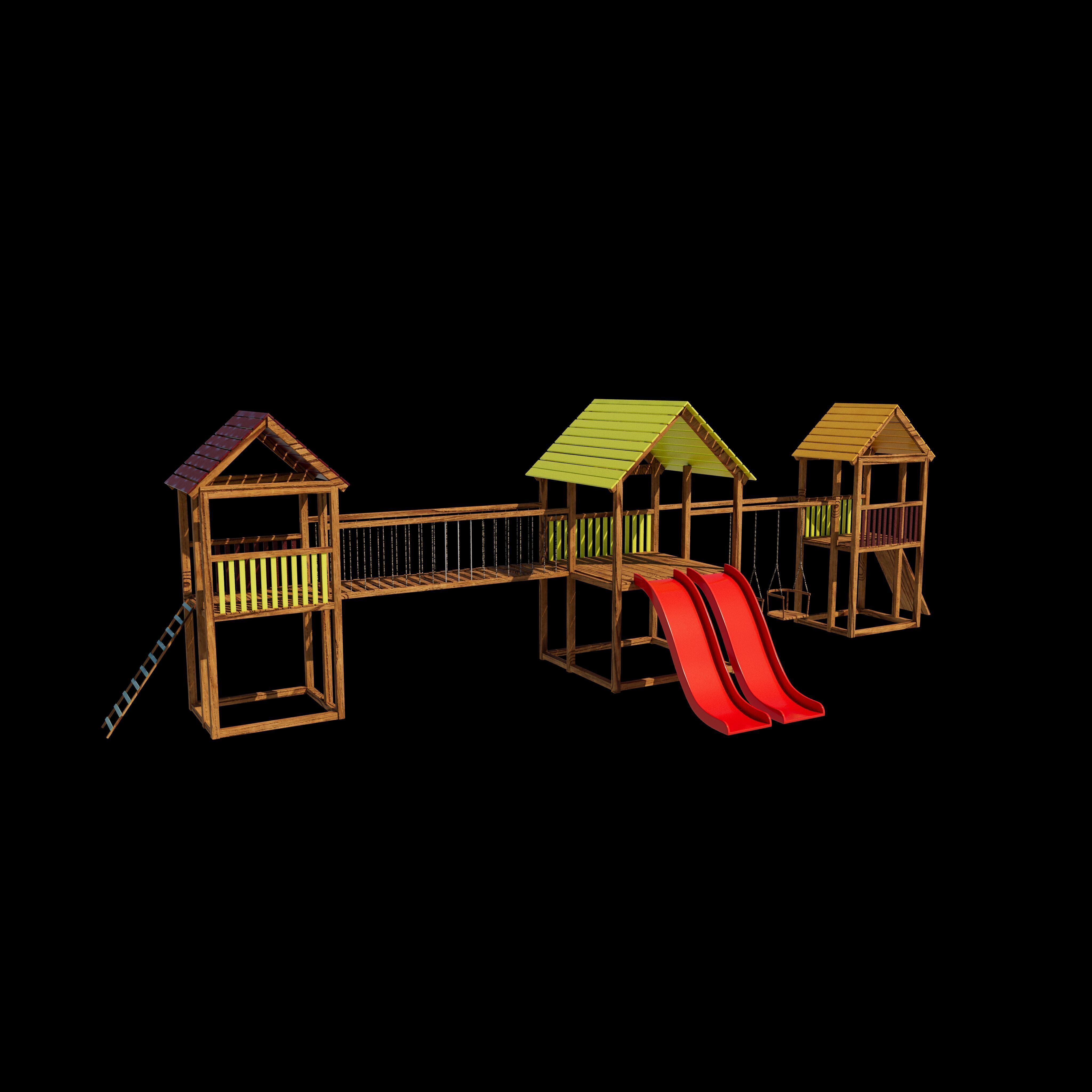 Playground Equipment 3D model_10