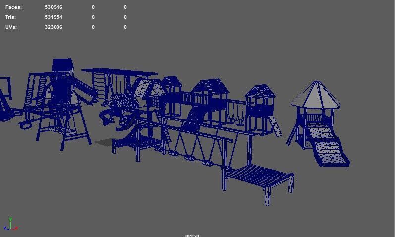 Playground Equipment 3D model_24