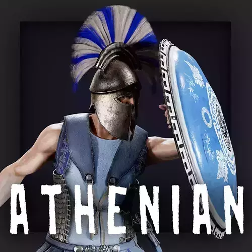 ATHENIAN COMANDER D Low-poly 3D model