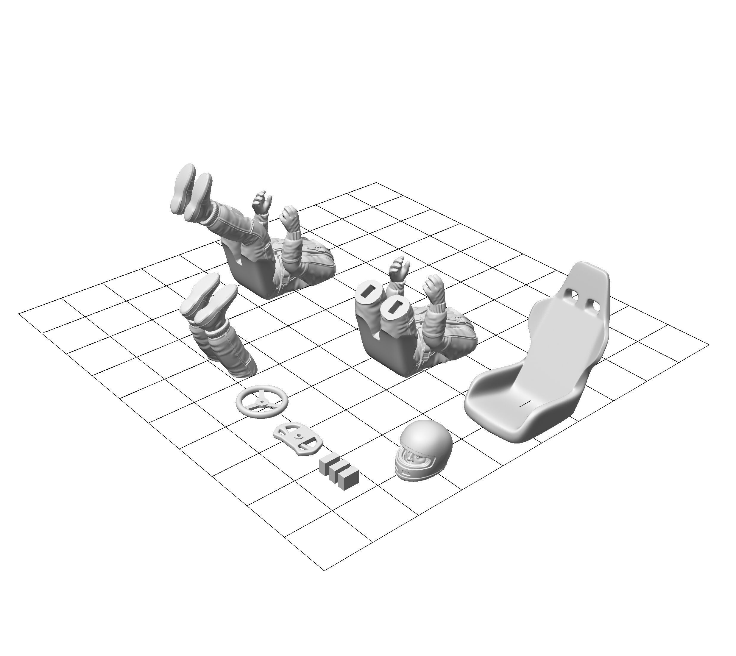 RC-Racer-Pilot plus Co-Pilot 3D print model_7