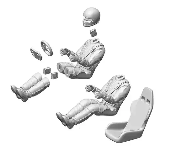 RC-Racer-Pilot plus Co-Pilot 3D print model 6