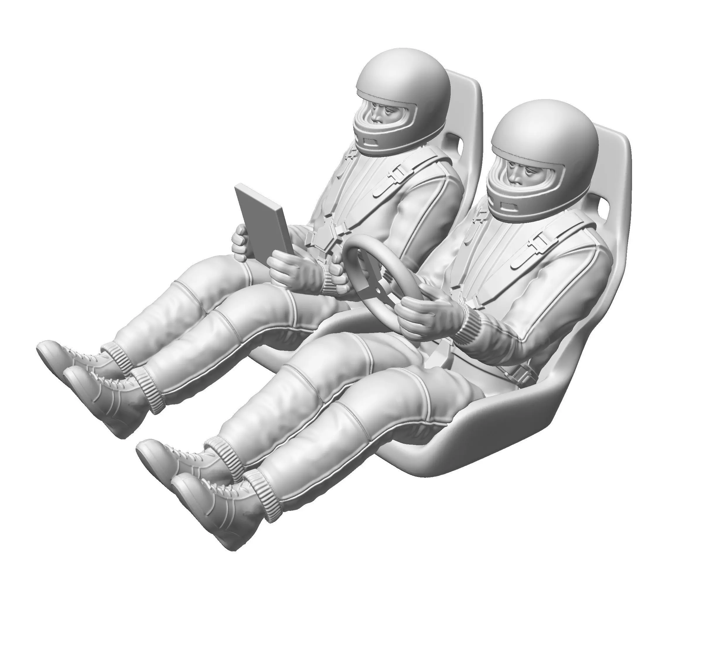 RC-Racer-Pilot plus Co-Pilot 3D print model_0