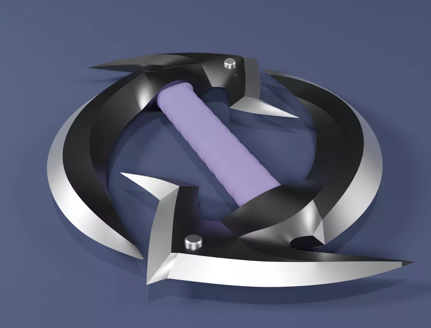 Dual sickle shadow fang 3D model for game 3D model_0